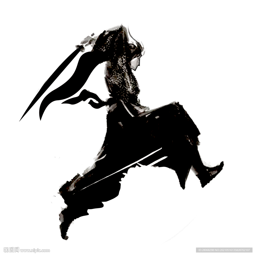 卡通人物刀客元素