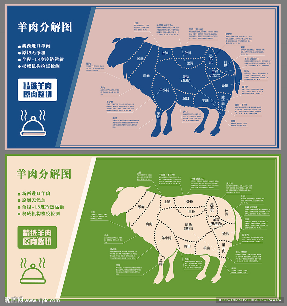 羊肉分解图