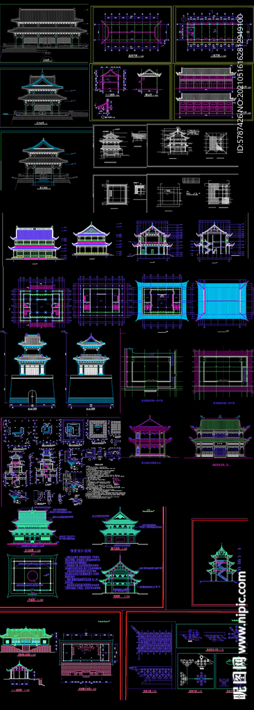 仿古建筑大殿建施图