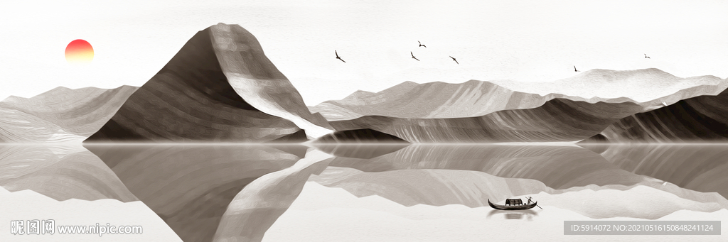 山水画 晶瓷画 新中式