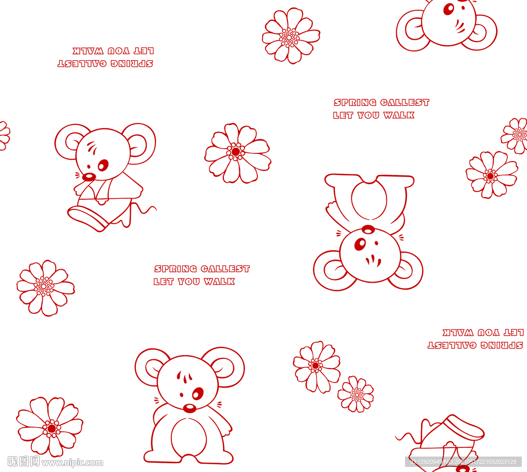 大牌卡通单色老鼠