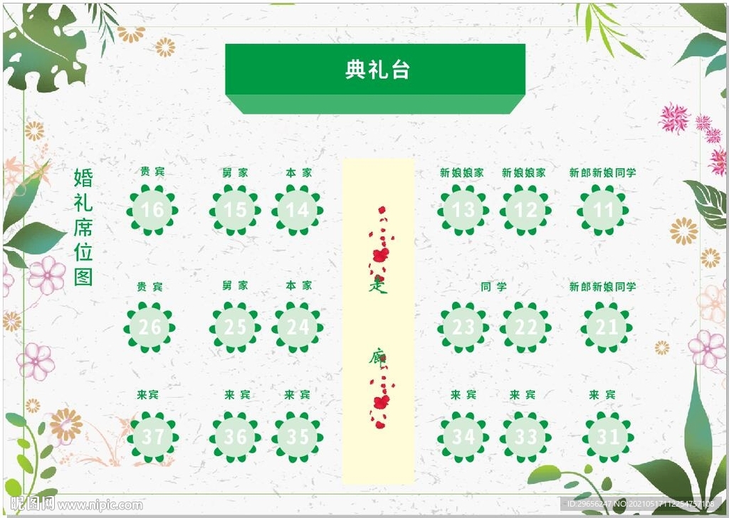 婚礼席位图