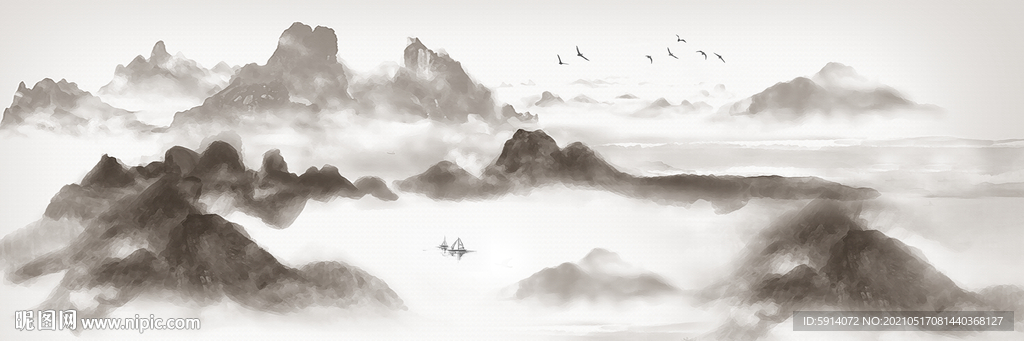 山水画 晶瓷画 新中式