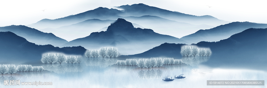 山水画 晶瓷画 新中式