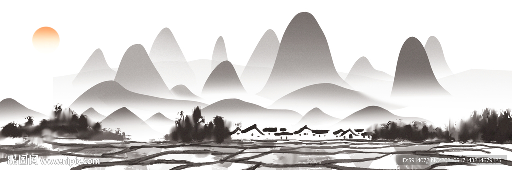 山水画 晶瓷画 新中式