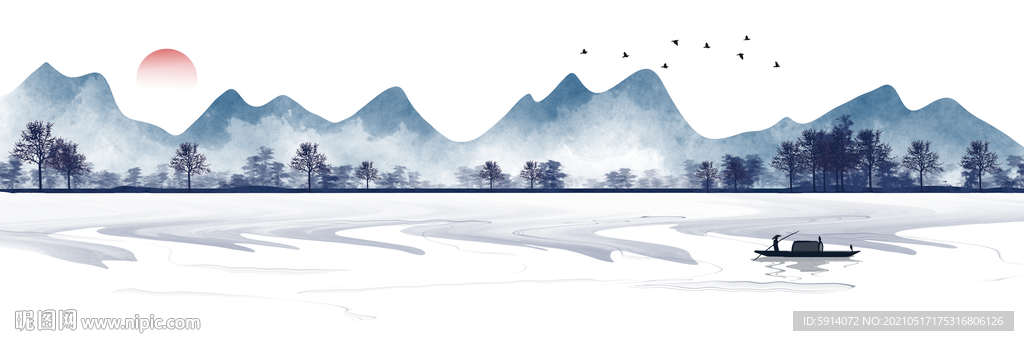 山水画 晶瓷画 新中式