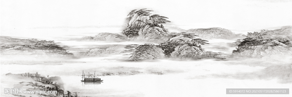 山水画 晶瓷画 新中式
