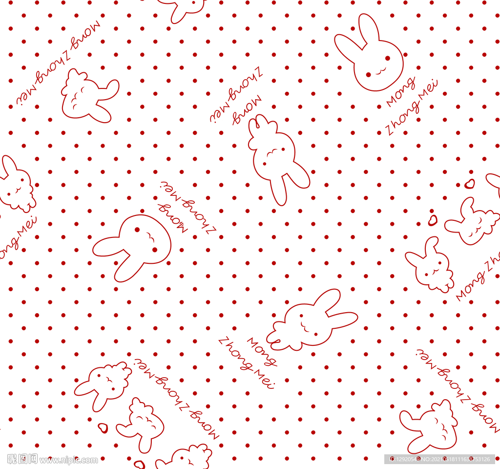 大牌卡通圆点兔兔