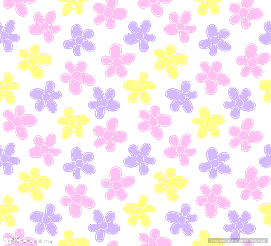 数码印花小花花朵