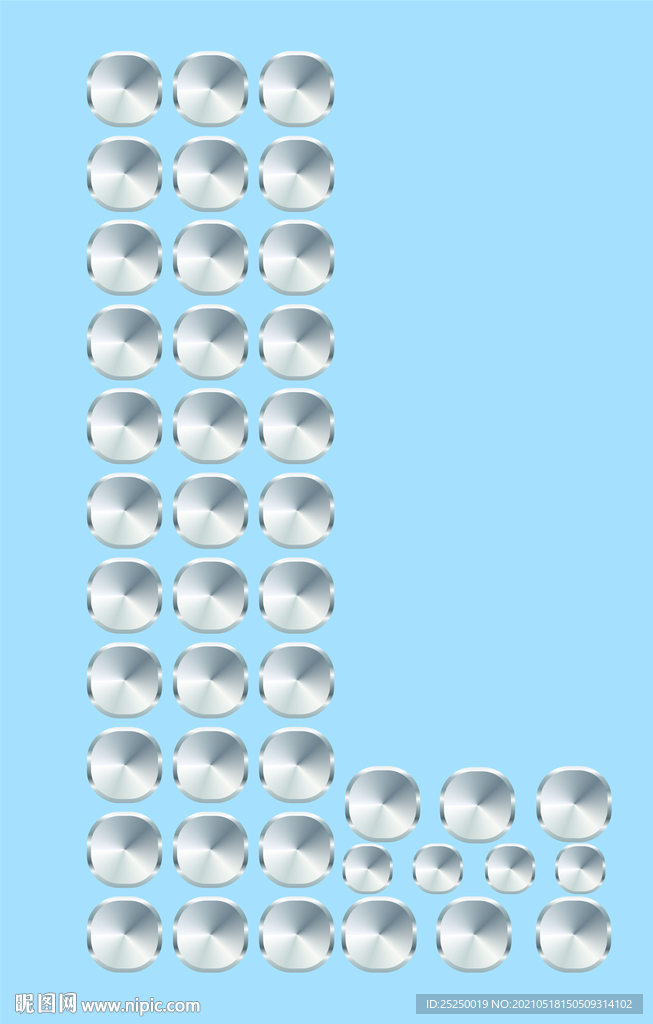 L金属不锈钢感字