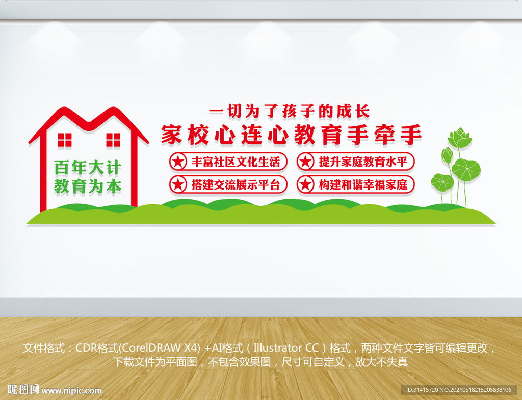 家长学校文化墙