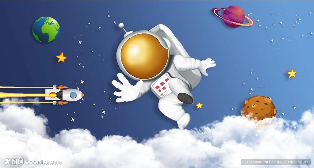 北欧儿童房卧室装饰画图片