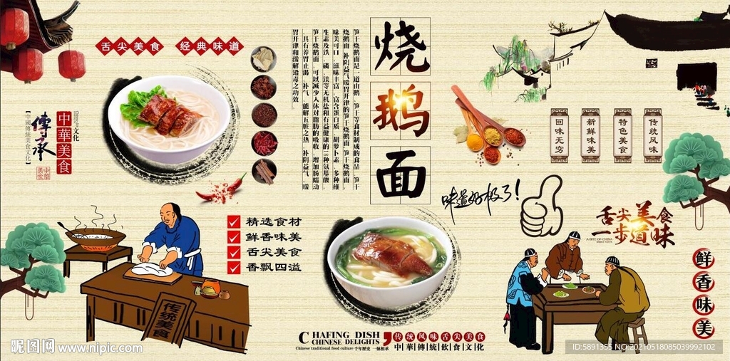烧鹅面背景墙