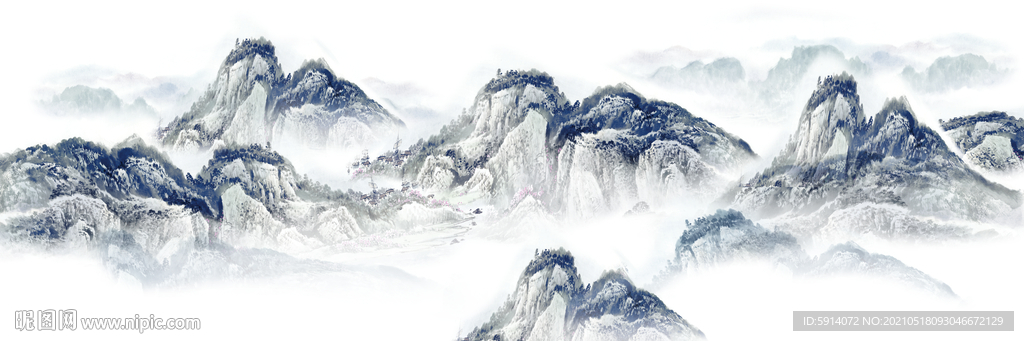 山水画 晶瓷画 新中式