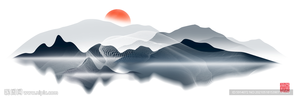 山水画 晶瓷画 新中式