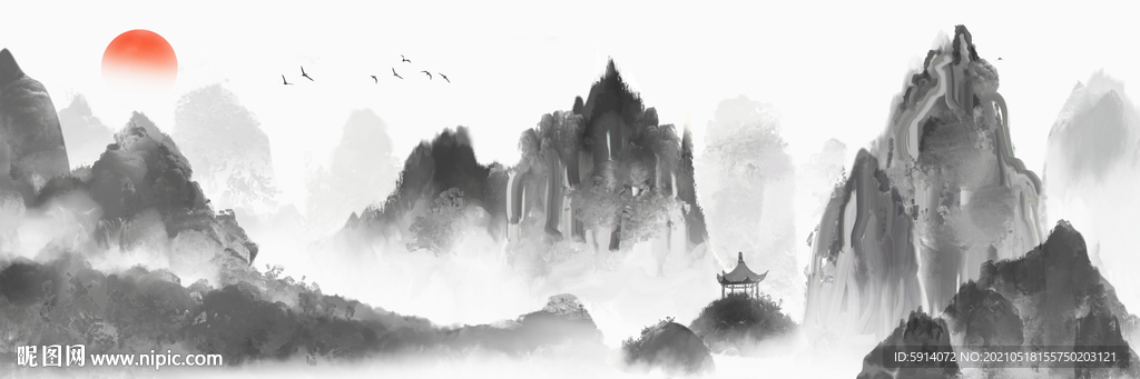 山水画 晶瓷画 新中式