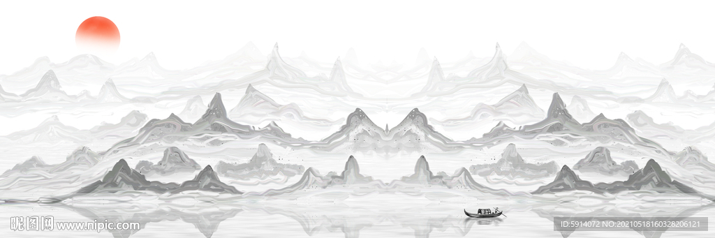 山水画 晶瓷画 新中式