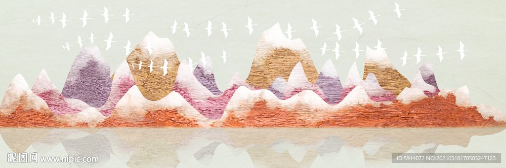 山水画 晶瓷画 新中式