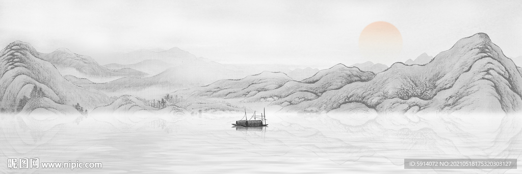 山水画 晶瓷画 新中式