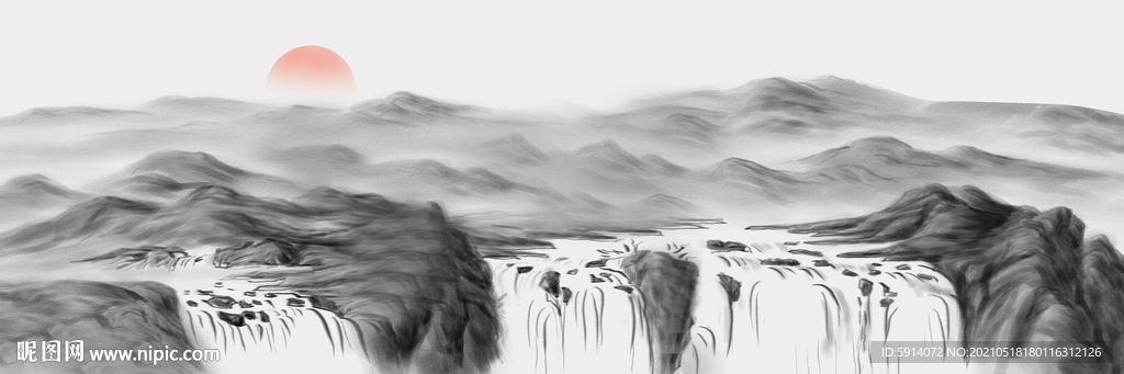 山水画 晶瓷画 新中式
