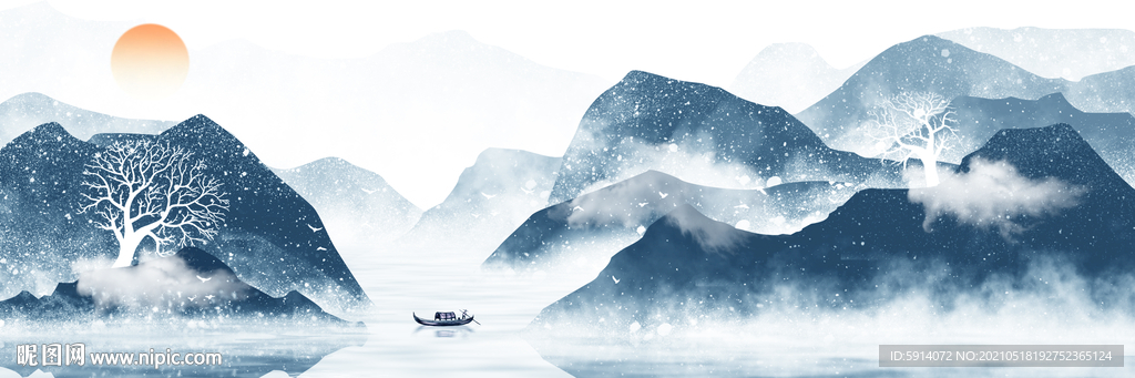 山水画 晶瓷画 新中式