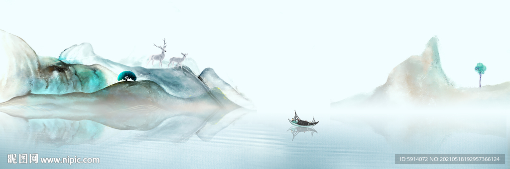 山水画 晶瓷画 新中式