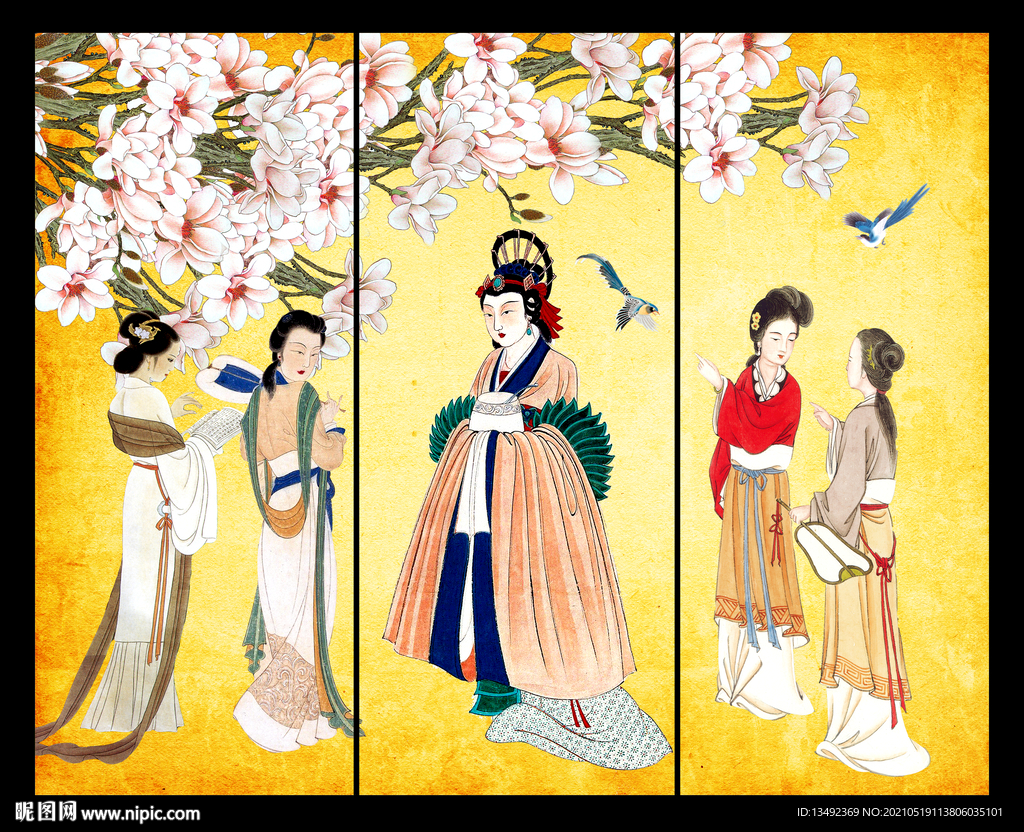  簪花仕女图