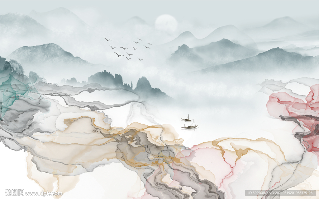 新上架高清新山水画 文件分层画