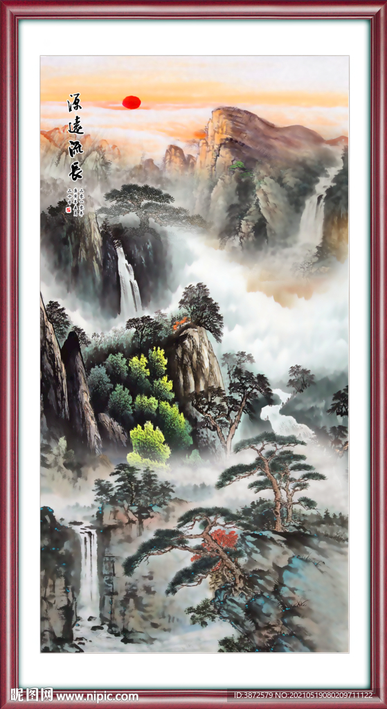 竖幅国画
