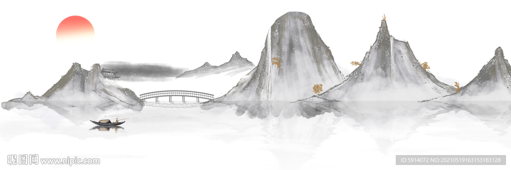 山水画 晶瓷画 新中式