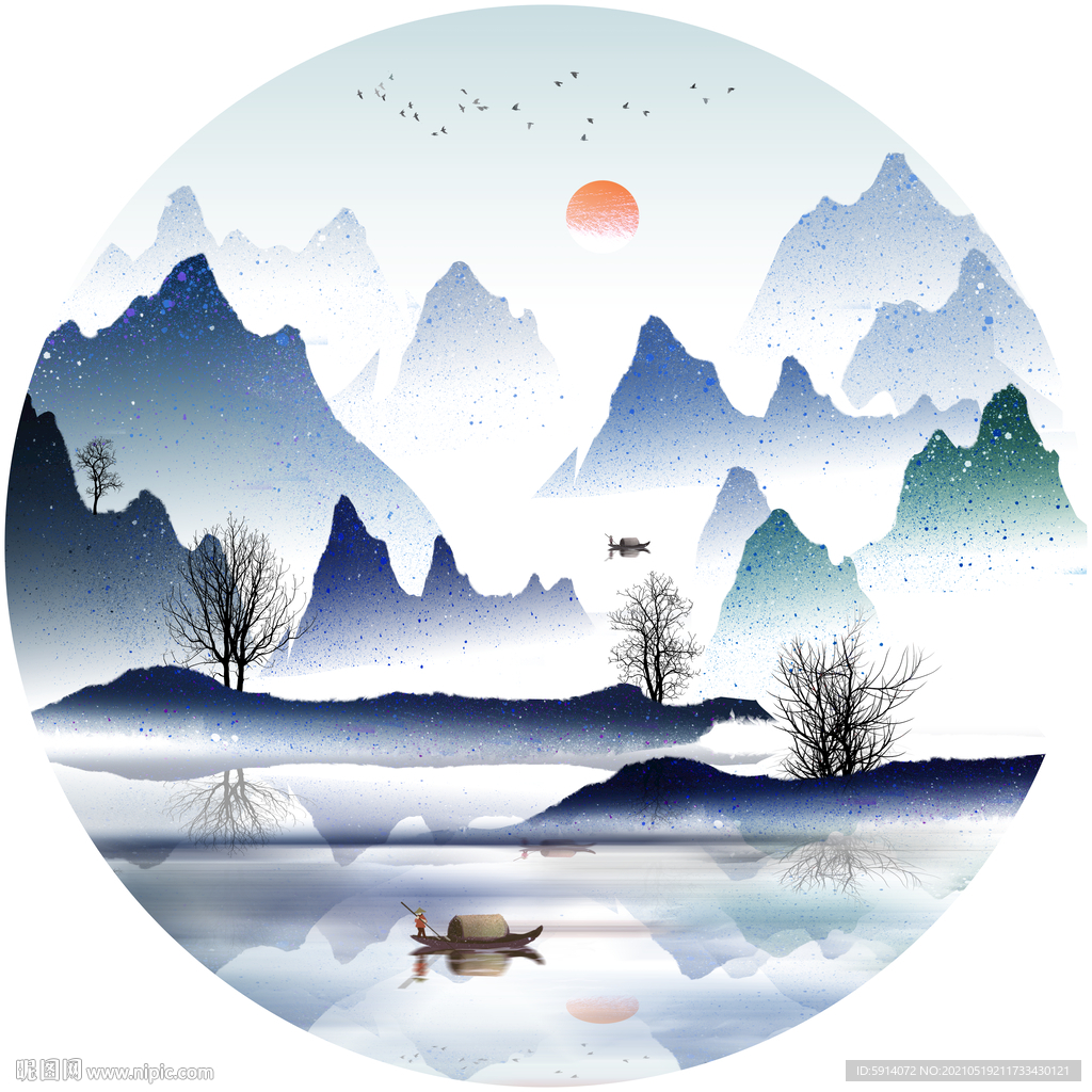 装饰画 晶瓷画 新中式