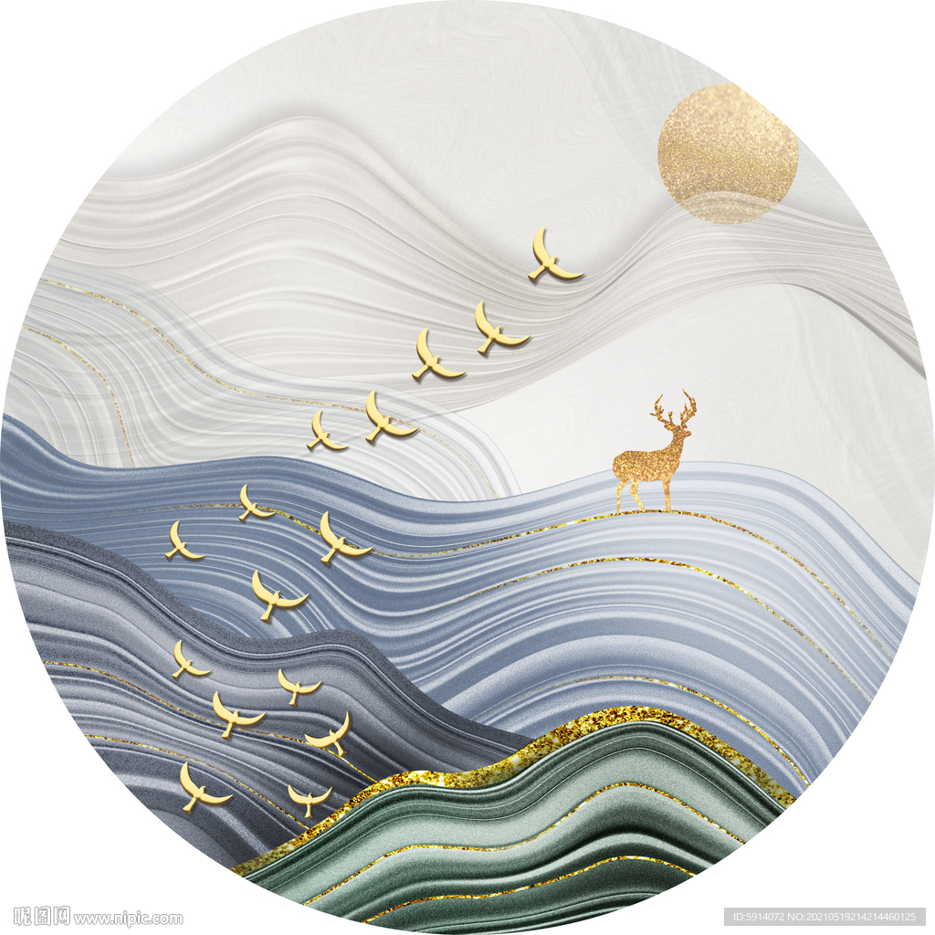 装饰画 晶瓷画 新中式