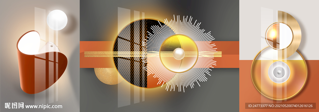 抽象灯光晶瓷画