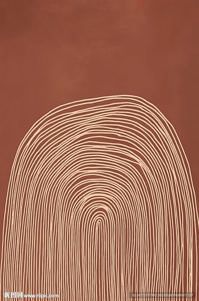 抽象线条晶瓷画