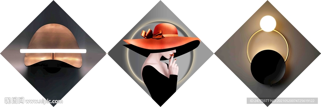 灯光人物晶瓷画