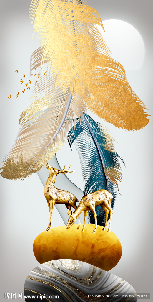 装饰画 晶瓷画 新中式