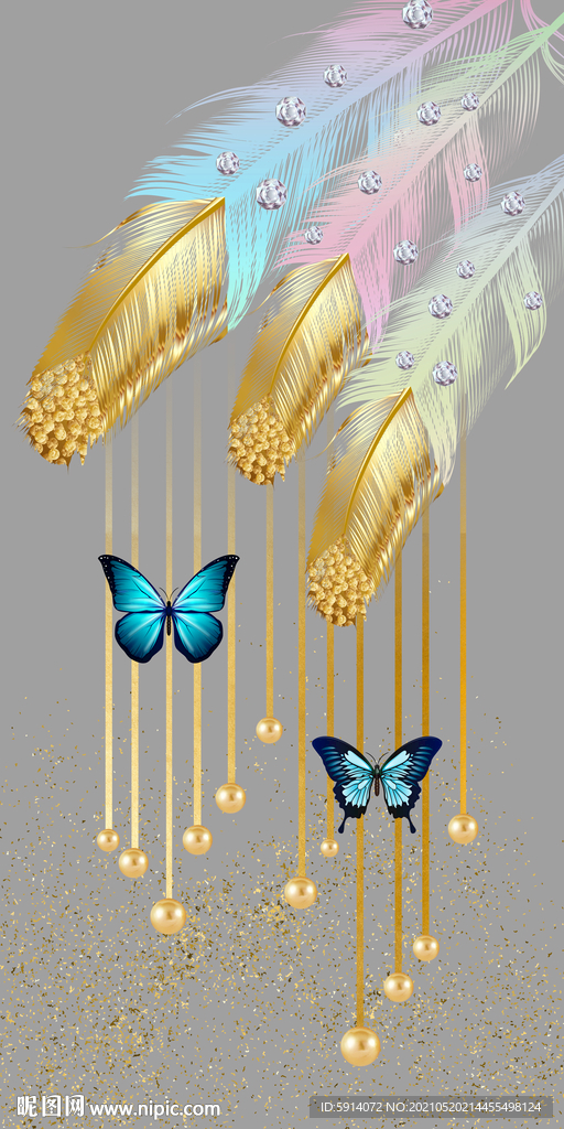 山水画 画芯 挂画 三联画 背