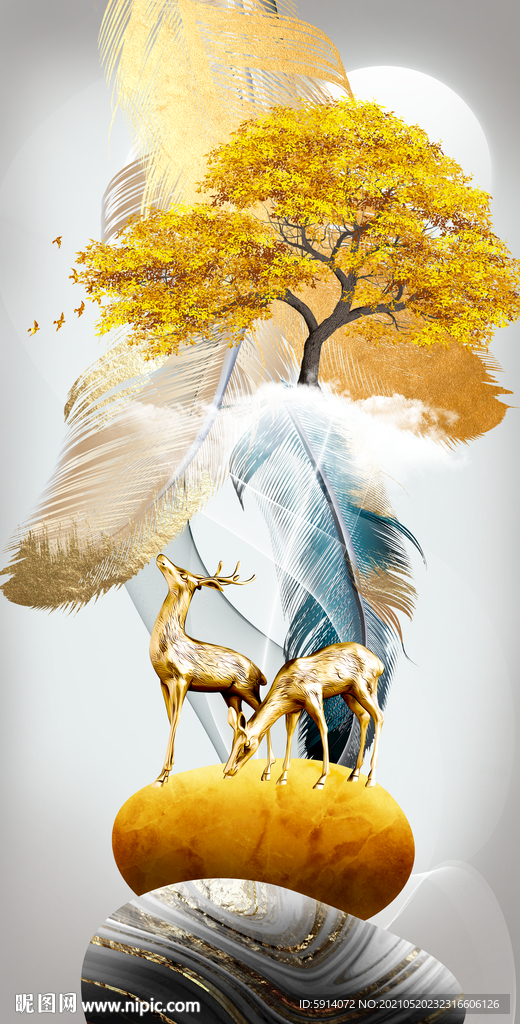 装饰画 晶瓷画 新中式