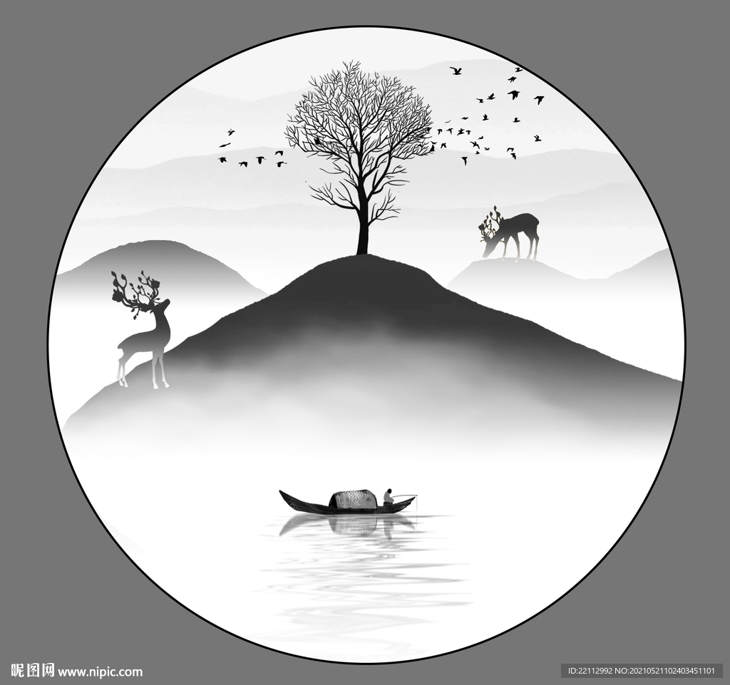 新中式山水画
