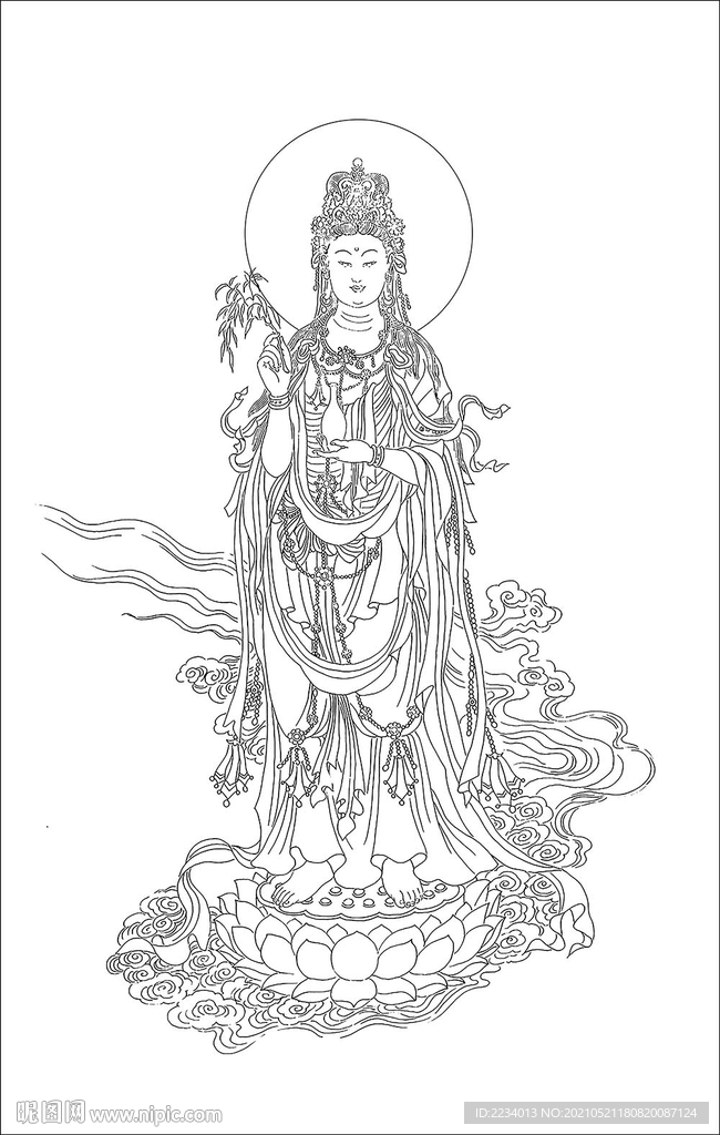 净瓶观音像