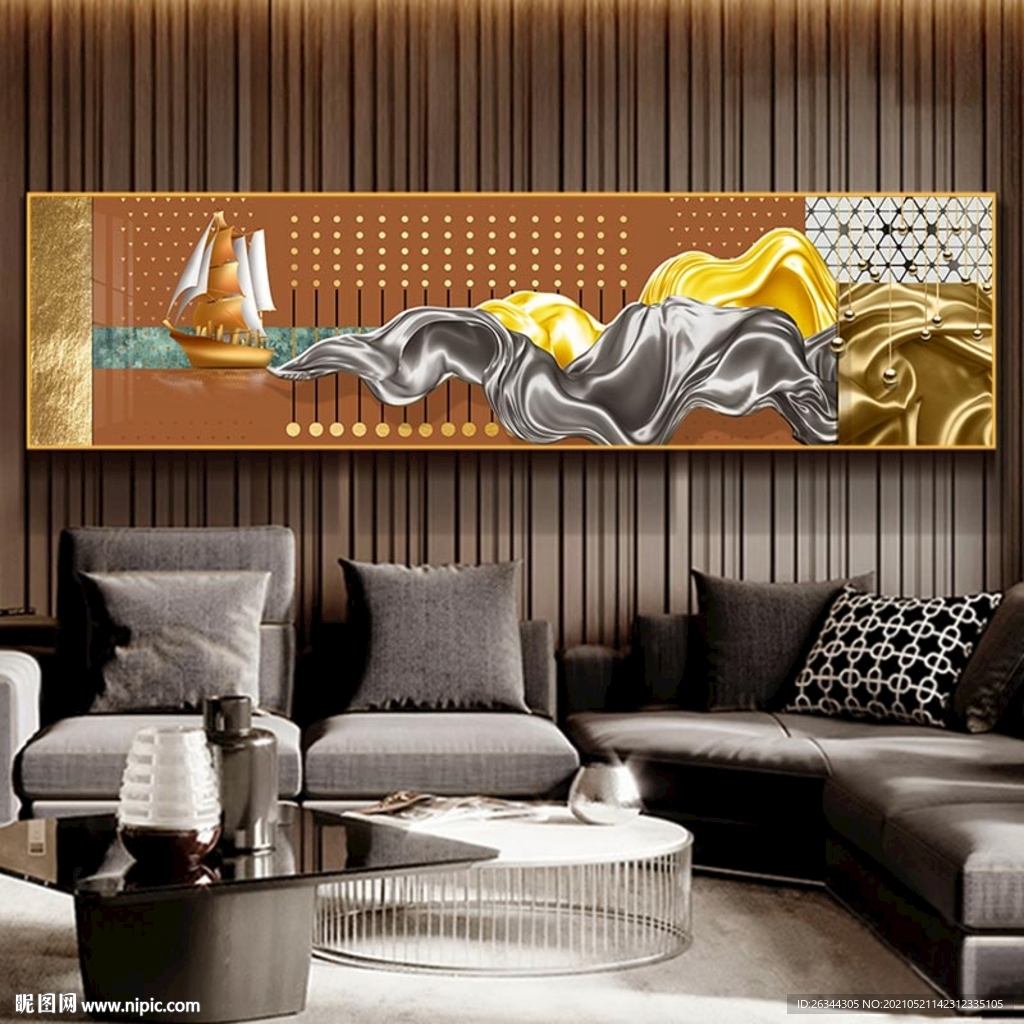帆船装饰画