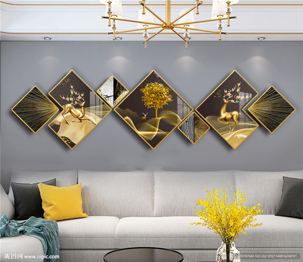 多个组合装饰画