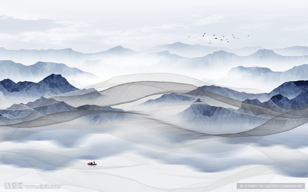 抽象山水画
