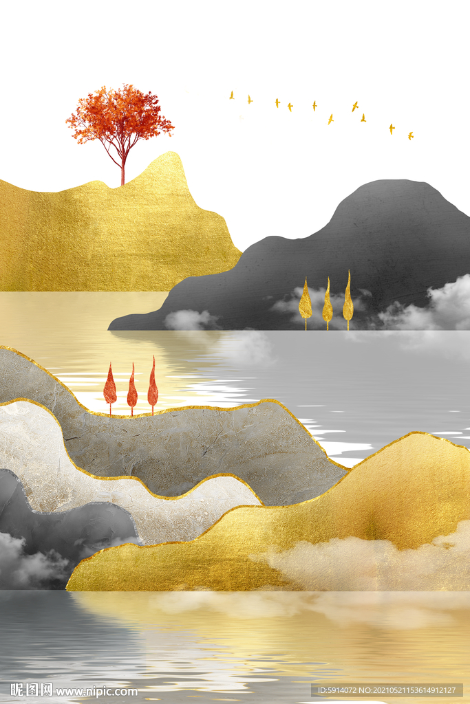 装饰画 晶瓷画 新中式