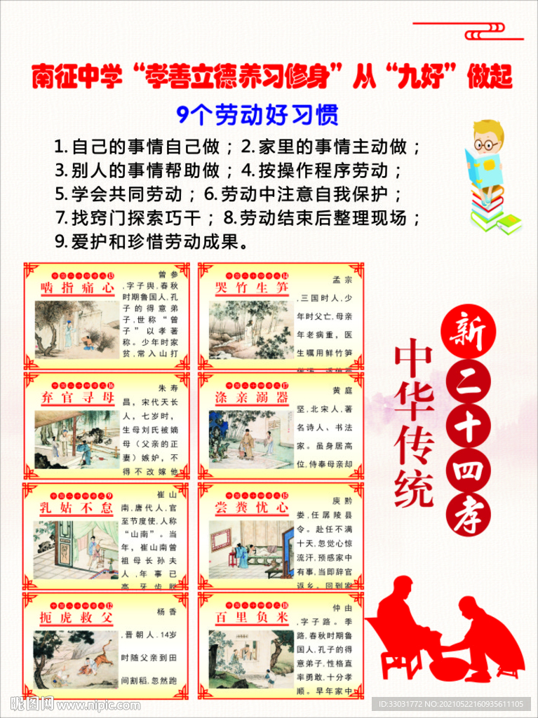 二十四孝文化展板