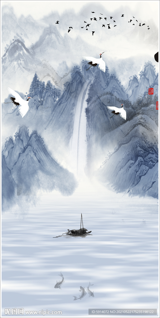 装饰画 晶瓷画 新中式