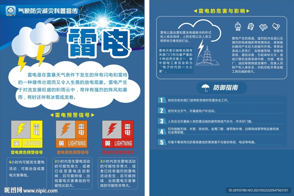 雷电气象宣传单