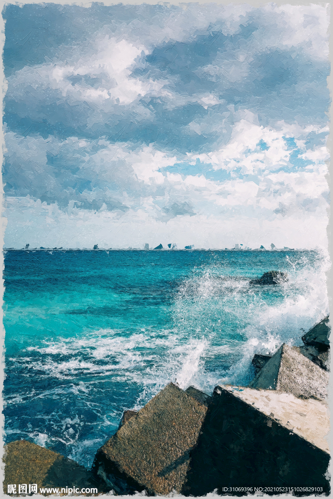 60X90客厅装饰油画可印刷