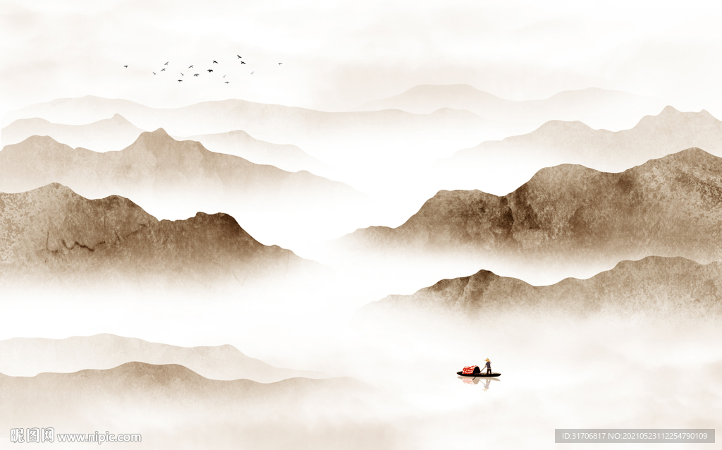 中式山水画