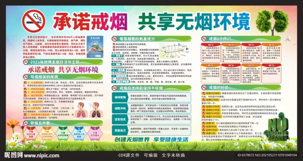 世界无烟日宣传栏